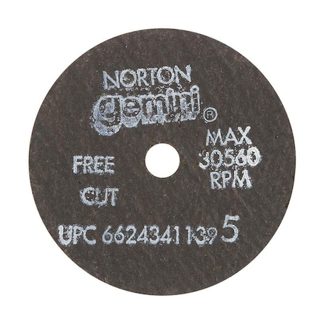 Norton Co SMALL CUT-OFF BLADES, Type 1 - Metal - Gemini Aluminum Oxide, Size: 2 x 1/16 x 1/4, Max RPM: 30560 662434-11395